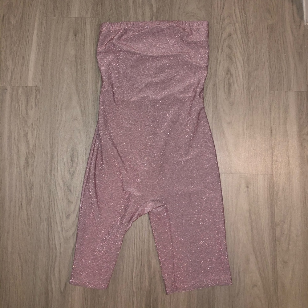 One piece halter top pink glittery jumper